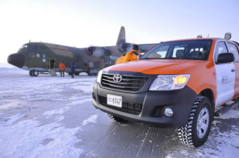 Toyota Hilux llegan a la Antártida