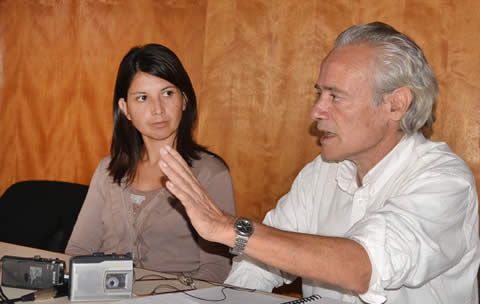 el secretario de Cultura, Arq. Miguel García y la directora de Turismo Tec. Soledad Semfelt Aulestiarte