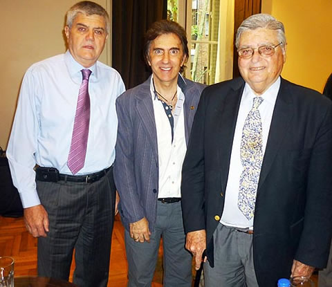 Roberto Brunello , Hugo Zamponi y Pose Molina, durante la reunión.